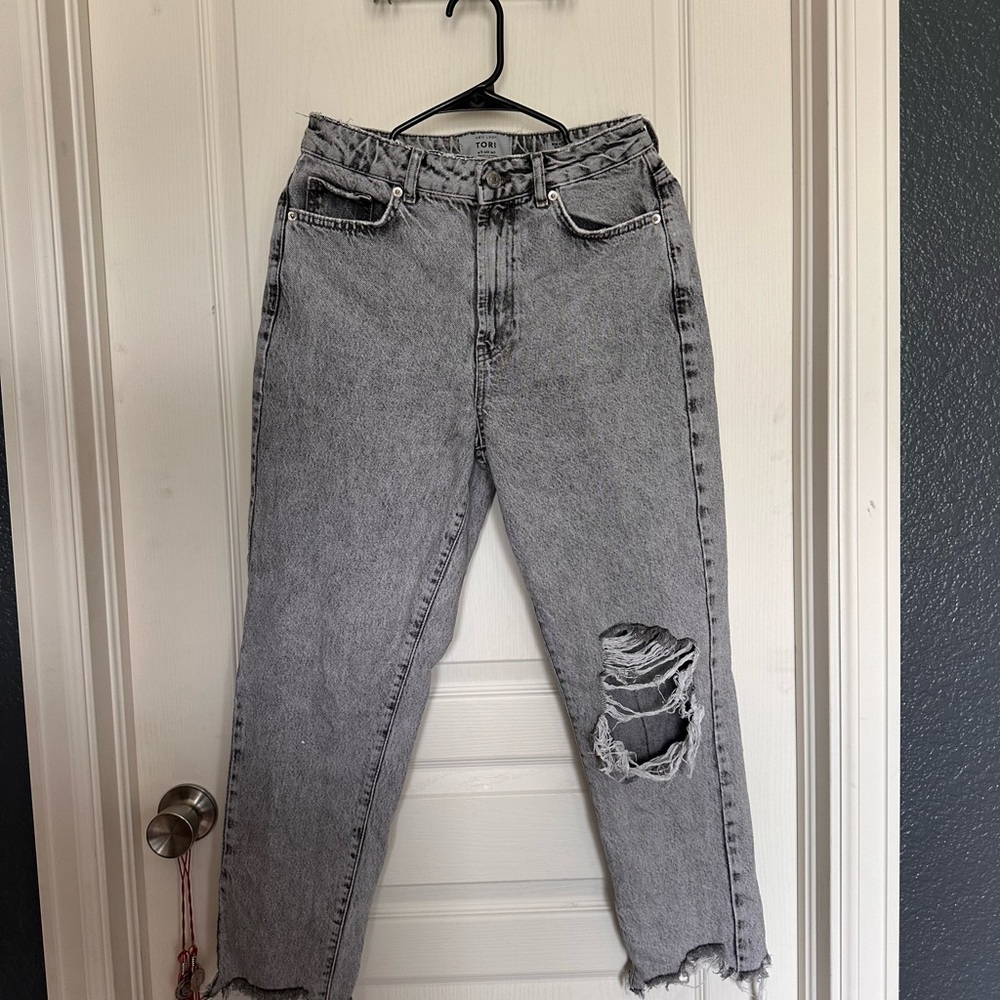 Casual Gray Boyfriend Jeans